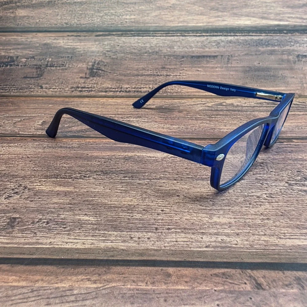 Modern Optical Bicycle Navy Matte Eyeglass Frames 47-15-135 Rectangular Glasses